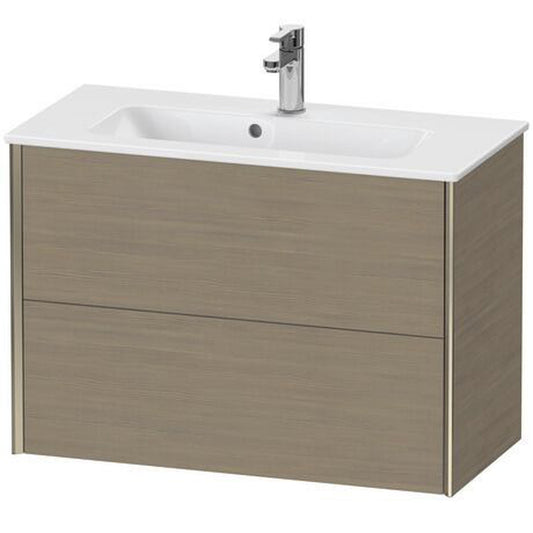 Duravit Xviu 32" x 22" x 15" Two Drawer Wall-Mount Vanity Unit, Oak Terra (XV41790B135)