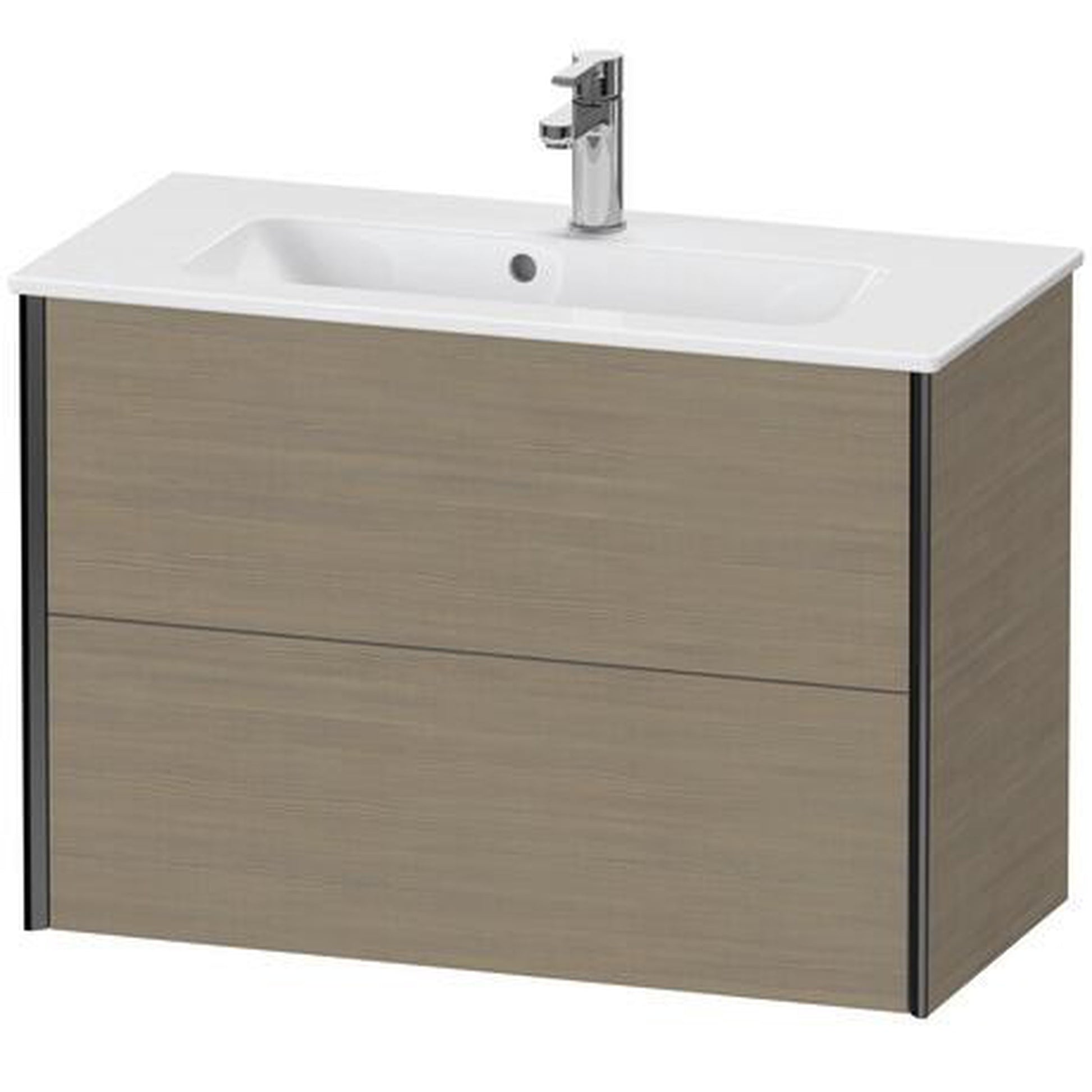 Duravit Xviu 32" x 22" x 15" Two Drawer Wall-Mount Vanity Unit, Oak Terra (XV41790B235)