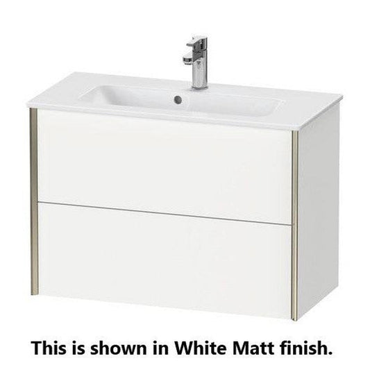 Duravit Xviu 32" x 22" x 15" Two Drawer Wall-Mount Vanity Unit, Stone Blue High Gloss Lacquer (XV41790B247)