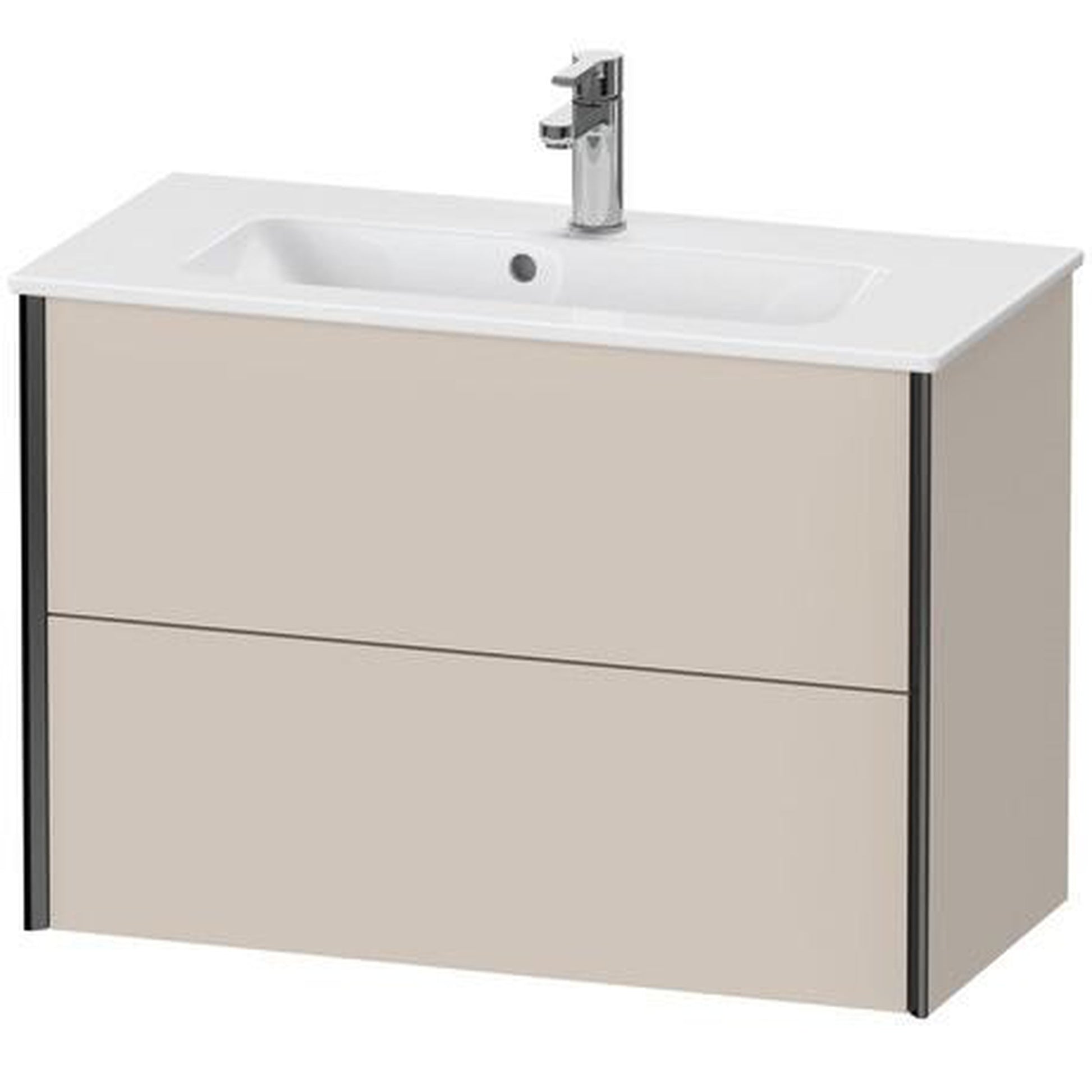 Duravit Xviu 32" x 22" x 15" Two Drawer Wall-Mount Vanity Unit, Taupe Matt (XV41790B291)