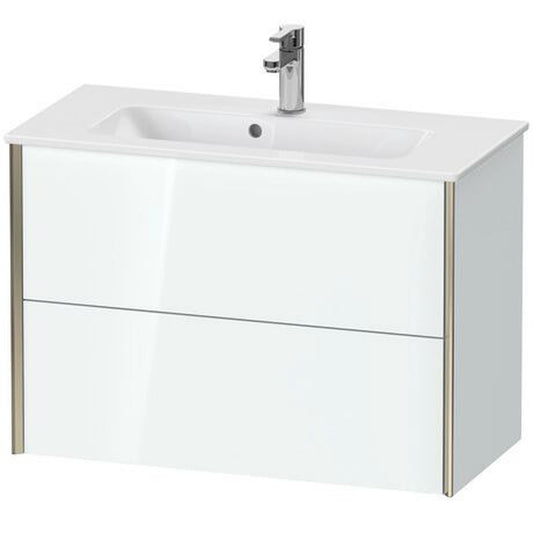 Duravit Xviu 32" x 22" x 15" Two Drawer Wall-Mount Vanity Unit, White High Gloss Lacquer (XV41790B185)