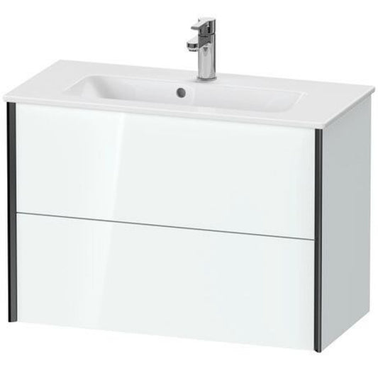 Duravit Xviu 32" x 22" x 15" Two Drawer Wall-Mount Vanity Unit, White High Gloss Lacquer (XV41790B285)