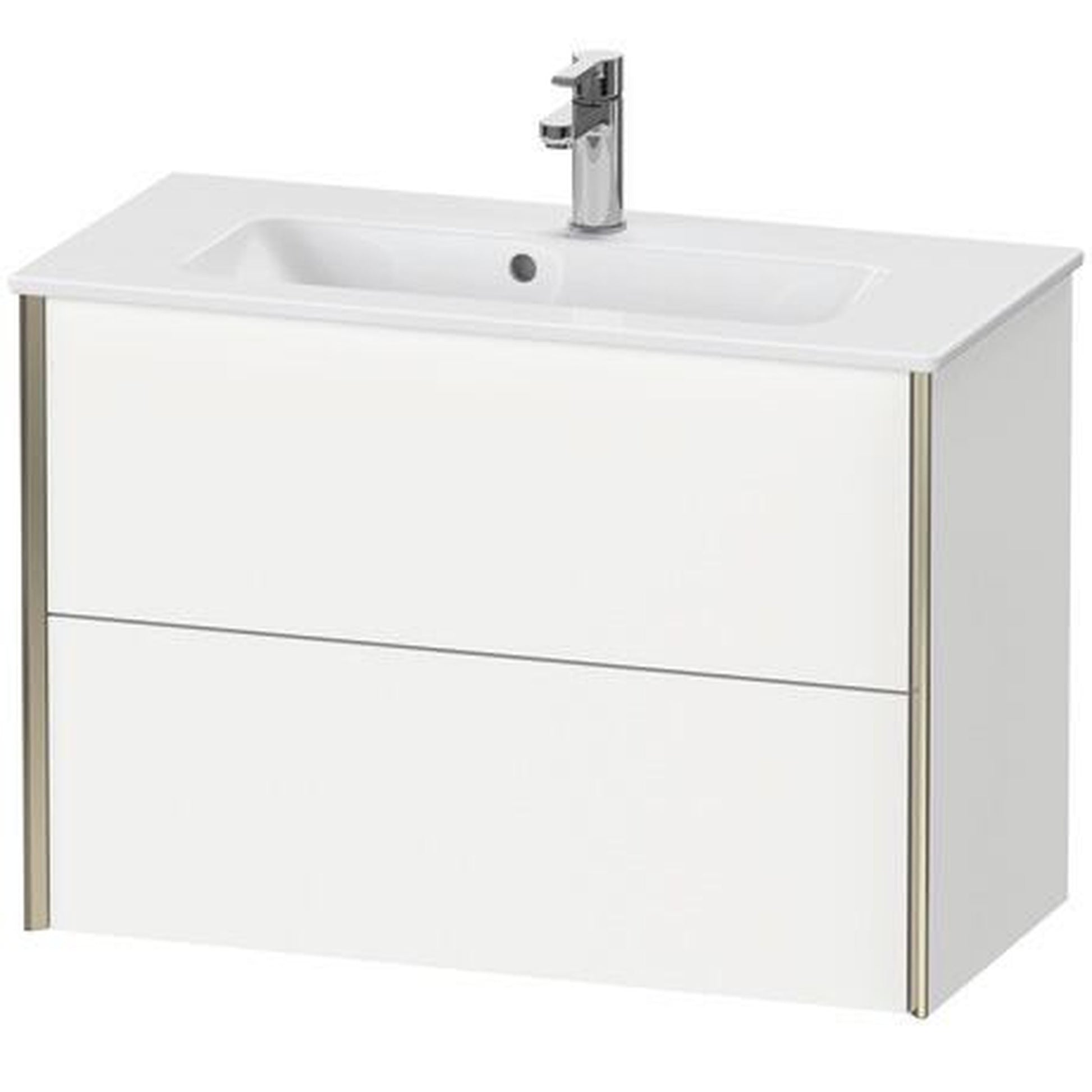 Duravit Xviu 32" x 22" x 15" Two Drawer Wall-Mount Vanity Unit, White Matt (XV41790B118)