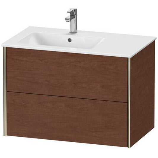 Duravit Xviu 32" x 22" x 19" Two Drawer Wall-Mount Vanity Unit, American Walnut (XV41580B113)