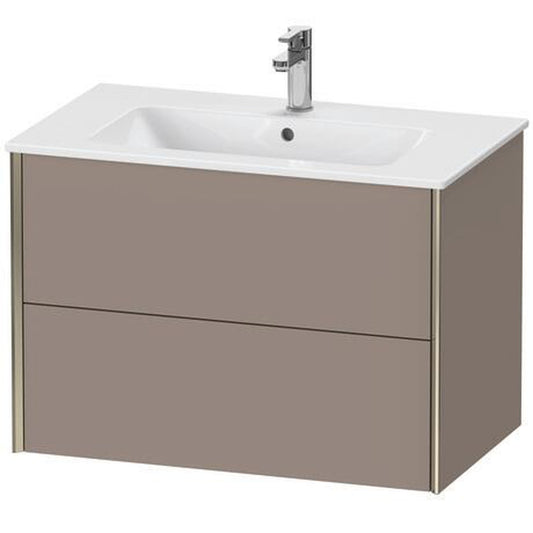 Duravit Xviu 32" x 22" x 19" Two Drawer Wall-Mount Vanity Unit, Basalt Matt (XV41260B143)