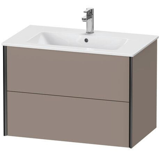 Duravit Xviu 32" x 22" x 19" Two Drawer Wall-Mount Vanity Unit, Basalt Matt (XV41260B243)