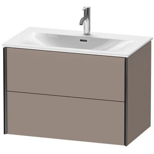 Duravit Xviu 32" x 22" x 19" Two Drawer Wall-Mount Vanity Unit, Basalt Matt (XV41340B243)