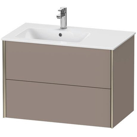 Duravit Xviu 32" x 22" x 19" Two Drawer Wall-Mount Vanity Unit, Basalt Matt (XV41580B143)