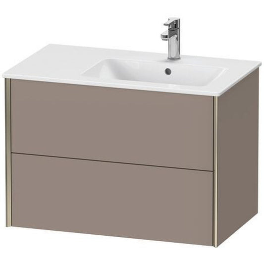 Duravit Xviu 32" x 22" x 19" Two Drawer Wall-Mount Vanity Unit, Basalt Matt (XV41590B143)