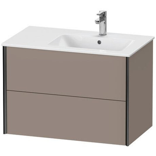 Duravit Xviu 32" x 22" x 19" Two Drawer Wall-Mount Vanity Unit, Basalt Matt (XV41590B243)