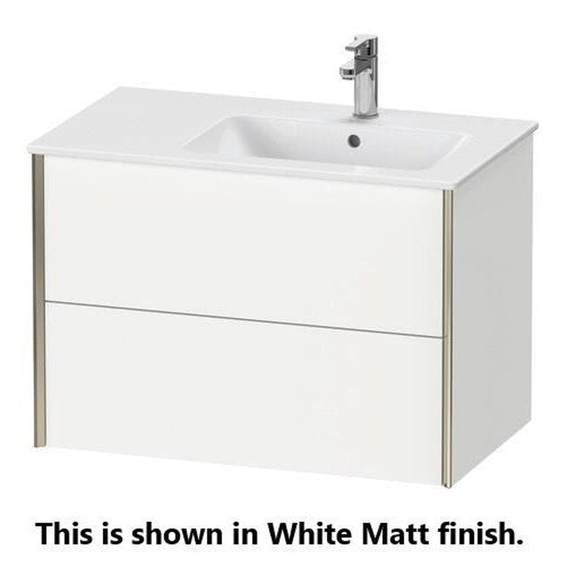 Duravit Xviu 32" x 22" x 19" Two Drawer Wall-Mount Vanity Unit, Brushed Oak (XV41590B112)