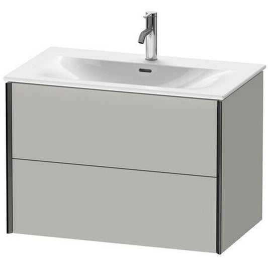 Duravit Xviu 32" x 22" x 19" Two Drawer Wall-Mount Vanity Unit, Concrete Grey Matt (XV41340B207)