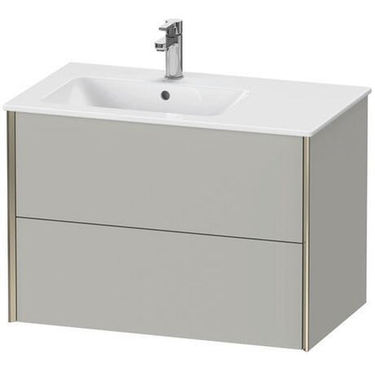 Duravit Xviu 32" x 22" x 19" Two Drawer Wall-Mount Vanity Unit, Concrete Grey Matt (XV41580B107)