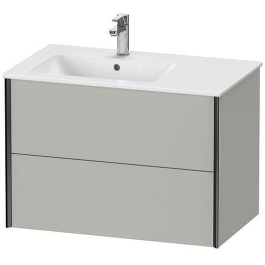 Duravit Xviu 32" x 22" x 19" Two Drawer Wall-Mount Vanity Unit, Concrete Grey Matt (XV41580B207)