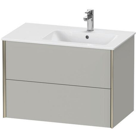 Duravit Xviu 32" x 22" x 19" Two Drawer Wall-Mount Vanity Unit, Concrete Grey Matt (XV41590B107)