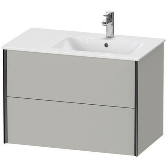 Duravit Xviu 32" x 22" x 19" Two Drawer Wall-Mount Vanity Unit, Concrete Grey Matt (XV41590B207)