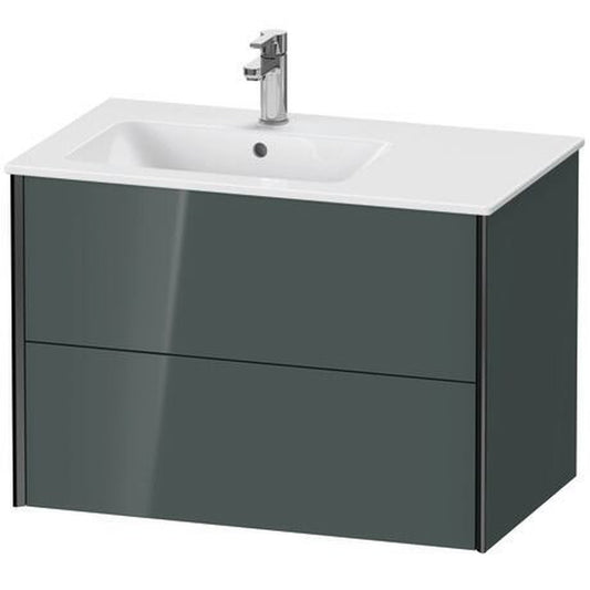 Duravit Xviu 32" x 22" x 19" Two Drawer Wall-Mount Vanity Unit, Dolomiti Grey High Gloss Lacquer (XV41580B238)