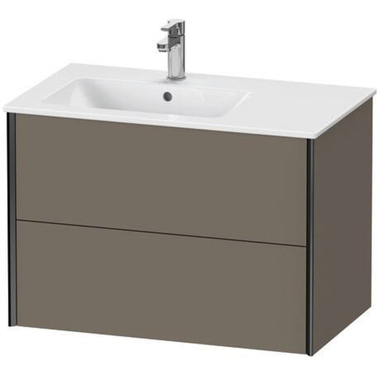 Duravit Xviu 32" x 22" x 19" Two Drawer Wall-Mount Vanity Unit, Flannel Grey Satin Matt Lacquer (XV41580B290)