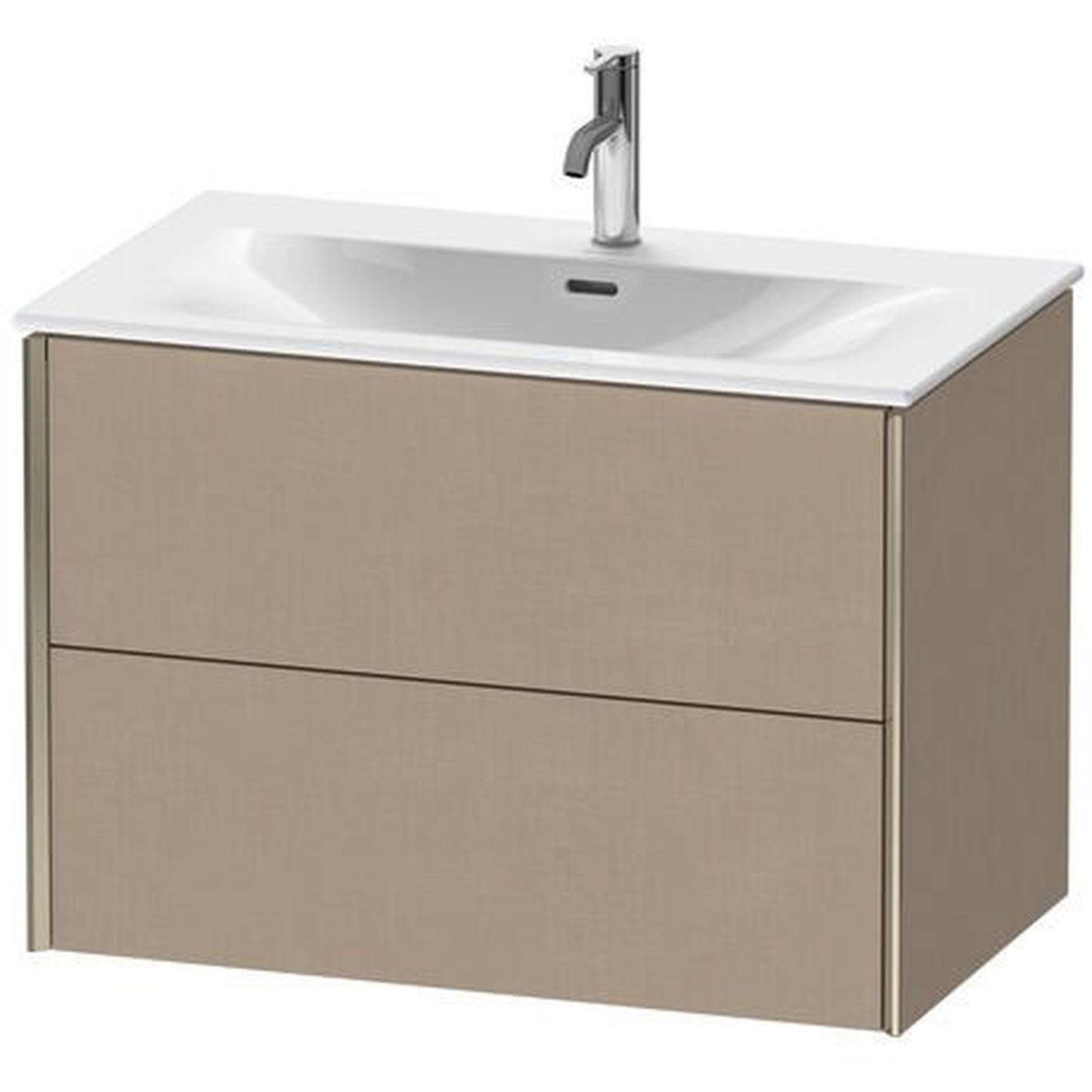 Duravit Xviu 32" x 22" x 19" Two Drawer Wall-Mount Vanity Unit, Linen (XV41340B175)