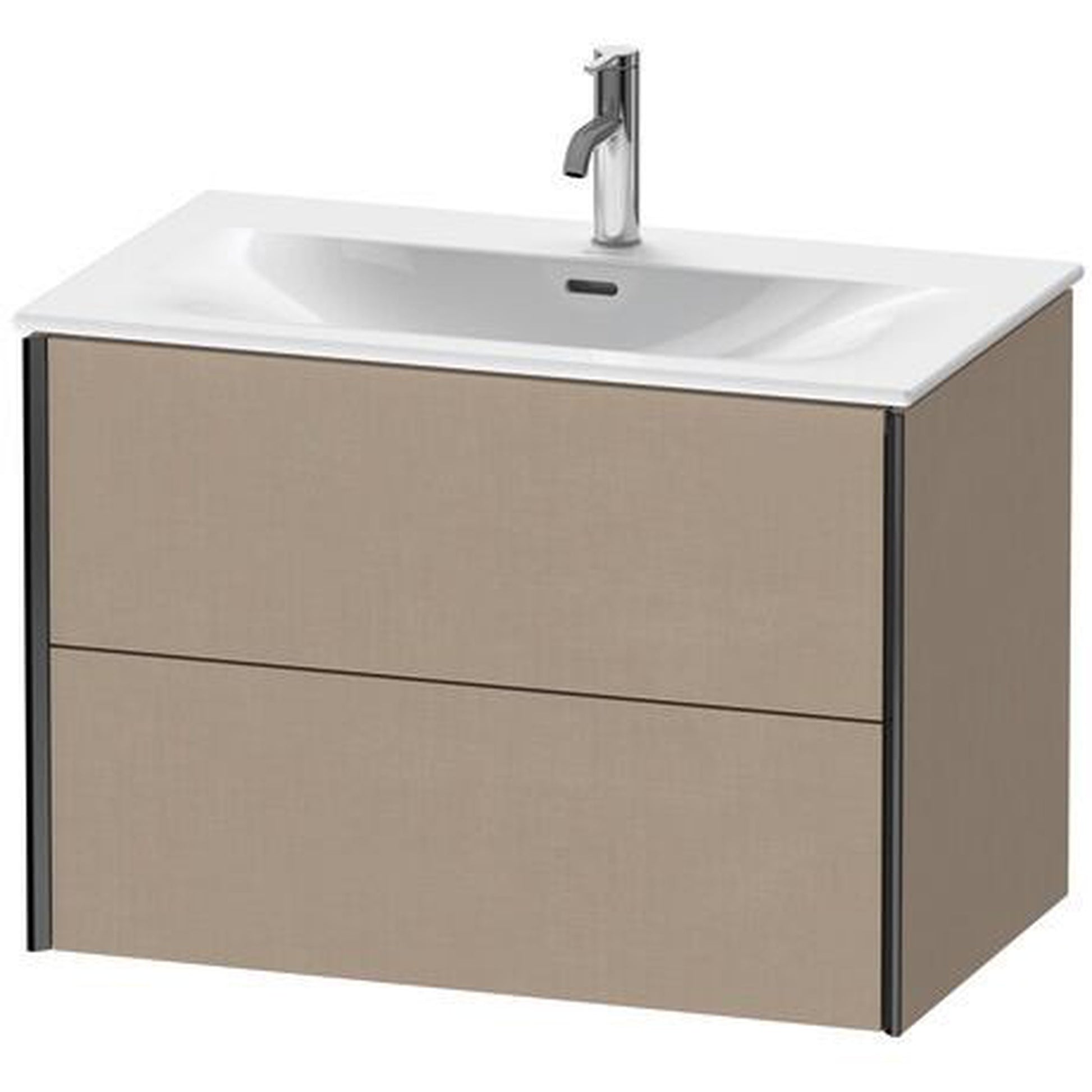 Duravit Xviu 32" x 22" x 19" Two Drawer Wall-Mount Vanity Unit, Linen (XV41340B275)