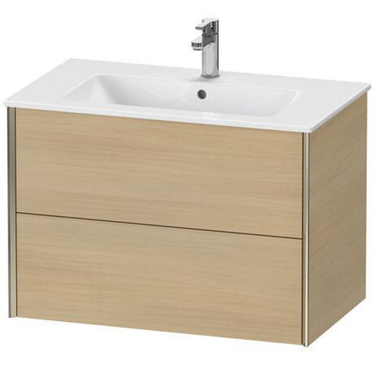 Duravit Xviu 32" x 22" x 19" Two Drawer Wall-Mount Vanity Unit, Mediterreanean Oak Real Wood Veneer (XV41260B171)