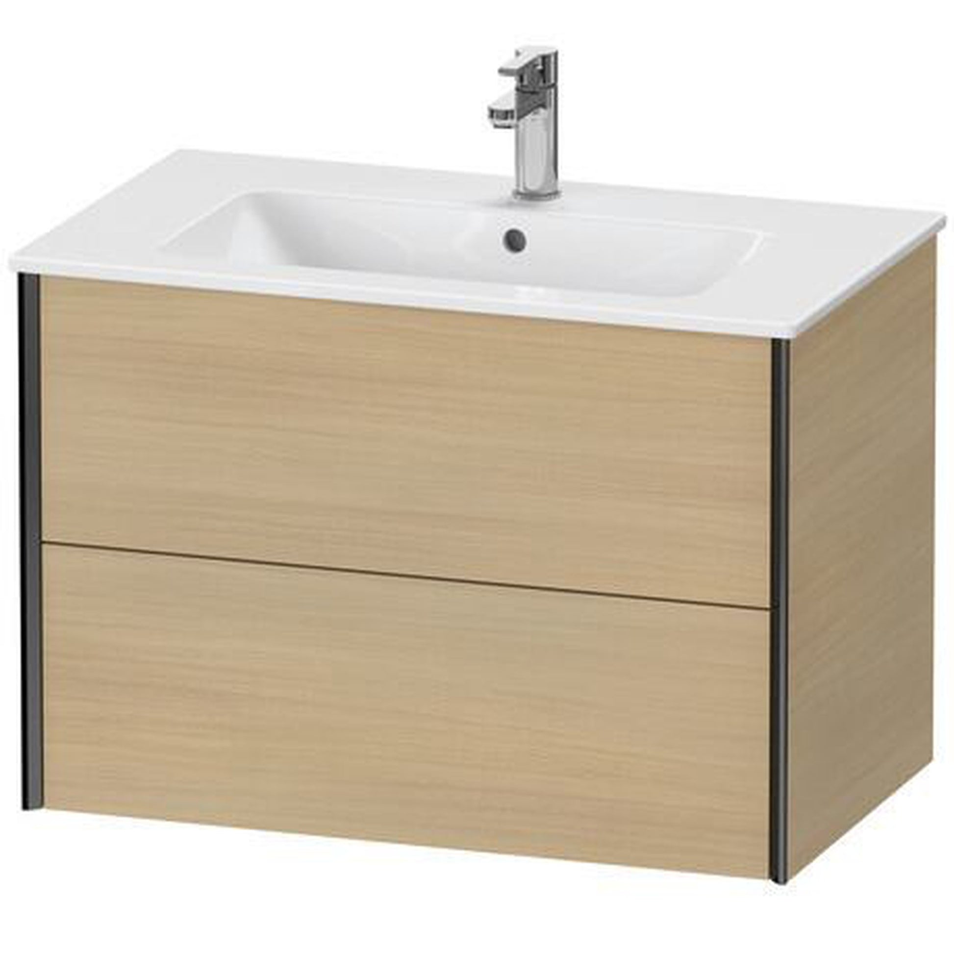 Duravit Xviu 32" x 22" x 19" Two Drawer Wall-Mount Vanity Unit, Mediterreanean Oak Real Wood Veneer (XV41260B271)