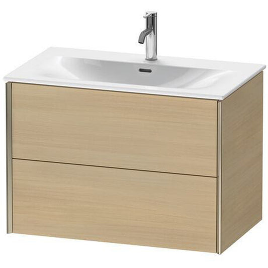 Duravit Xviu 32" x 22" x 19" Two Drawer Wall-Mount Vanity Unit, Mediterreanean Oak Real Wood Veneer (XV41340B171)