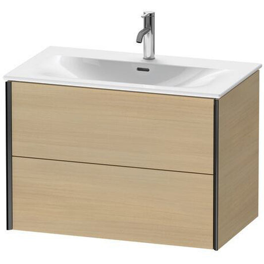 Duravit Xviu 32" x 22" x 19" Two Drawer Wall-Mount Vanity Unit, Mediterreanean Oak Real Wood Veneer (XV41340B271)