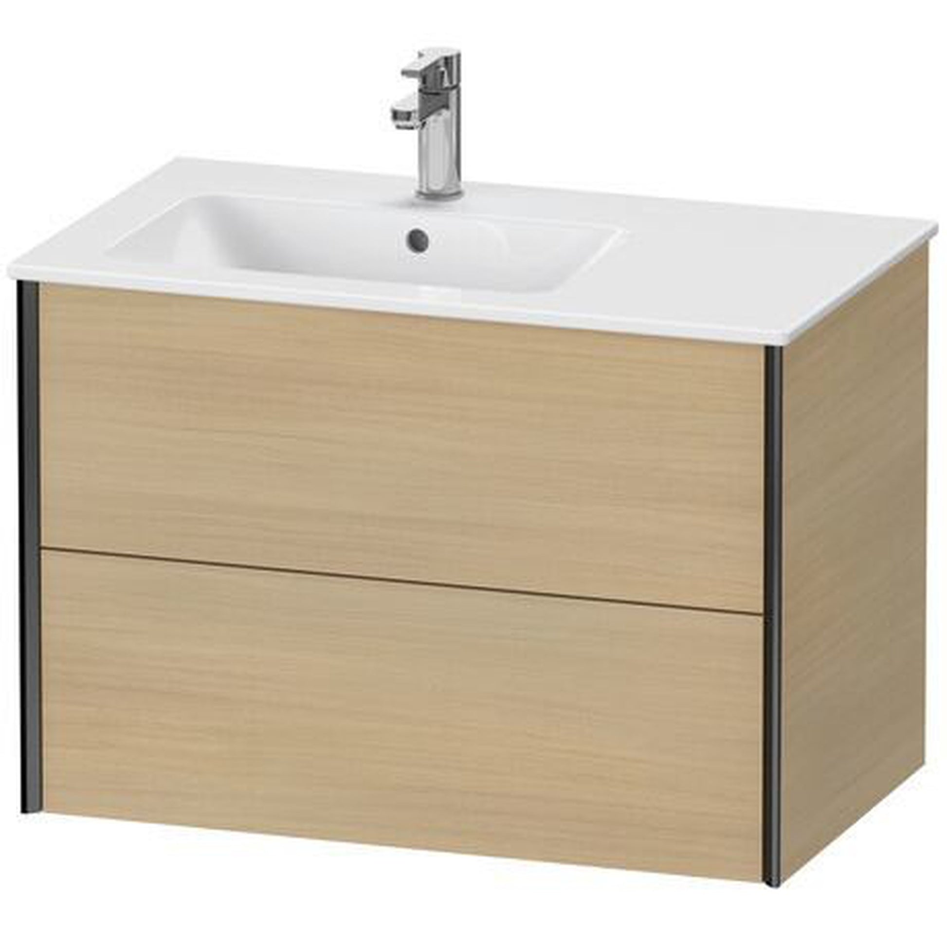 Duravit Xviu 32" x 22" x 19" Two Drawer Wall-Mount Vanity Unit, Mediterreanean Oak Real Wood Veneer (XV41580B271)