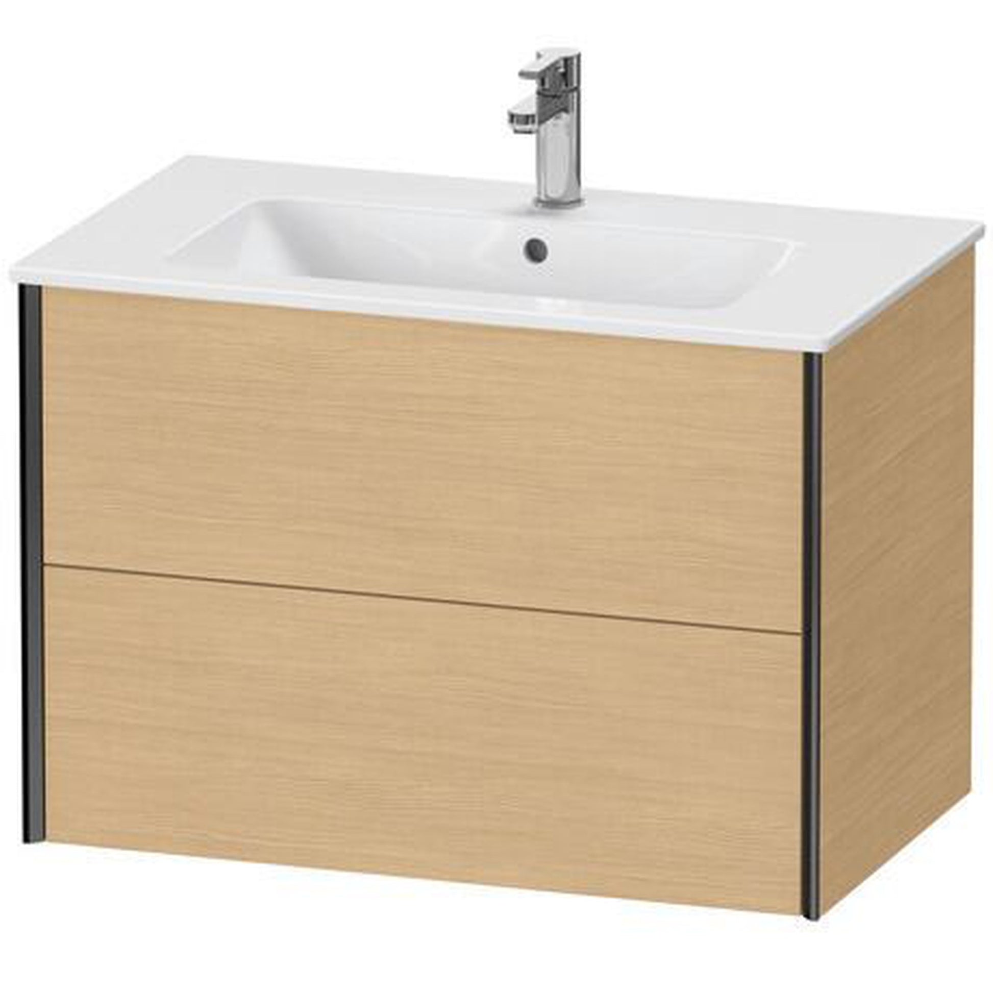 Duravit Xviu 32" x 22" x 19" Two Drawer Wall-Mount Vanity Unit, Natural Oak (XV41260B230)