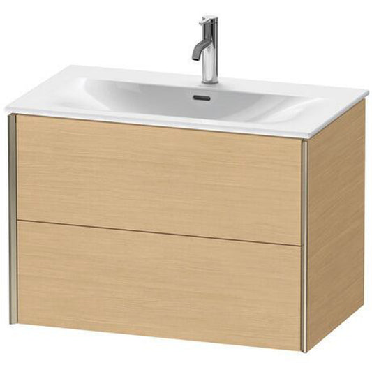 Duravit Xviu 32" x 22" x 19" Two Drawer Wall-Mount Vanity Unit, Natural Oak (XV41340B130)