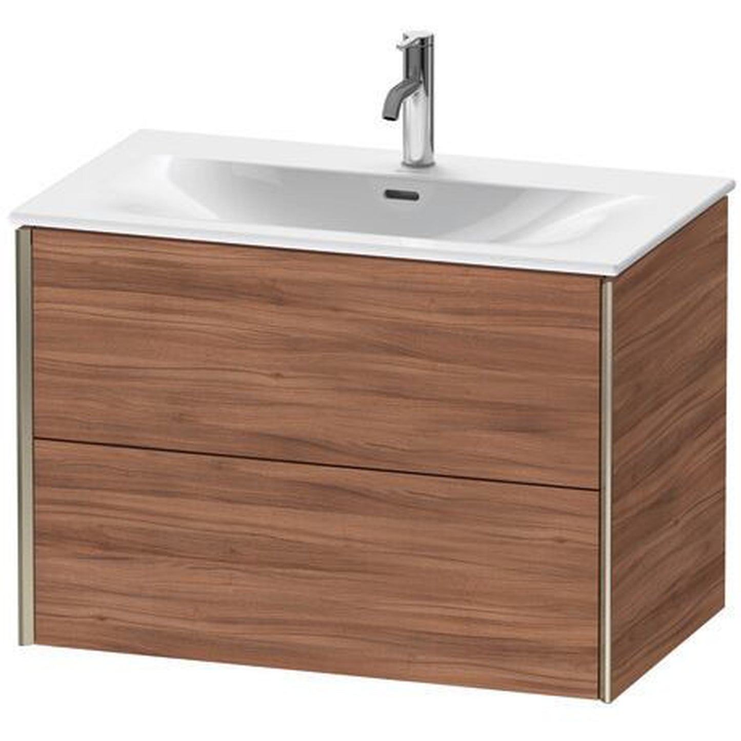 Duravit Xviu 32" x 22" x 19" Two Drawer Wall-Mount Vanity Unit, Natural Walnut (XV41340B179)