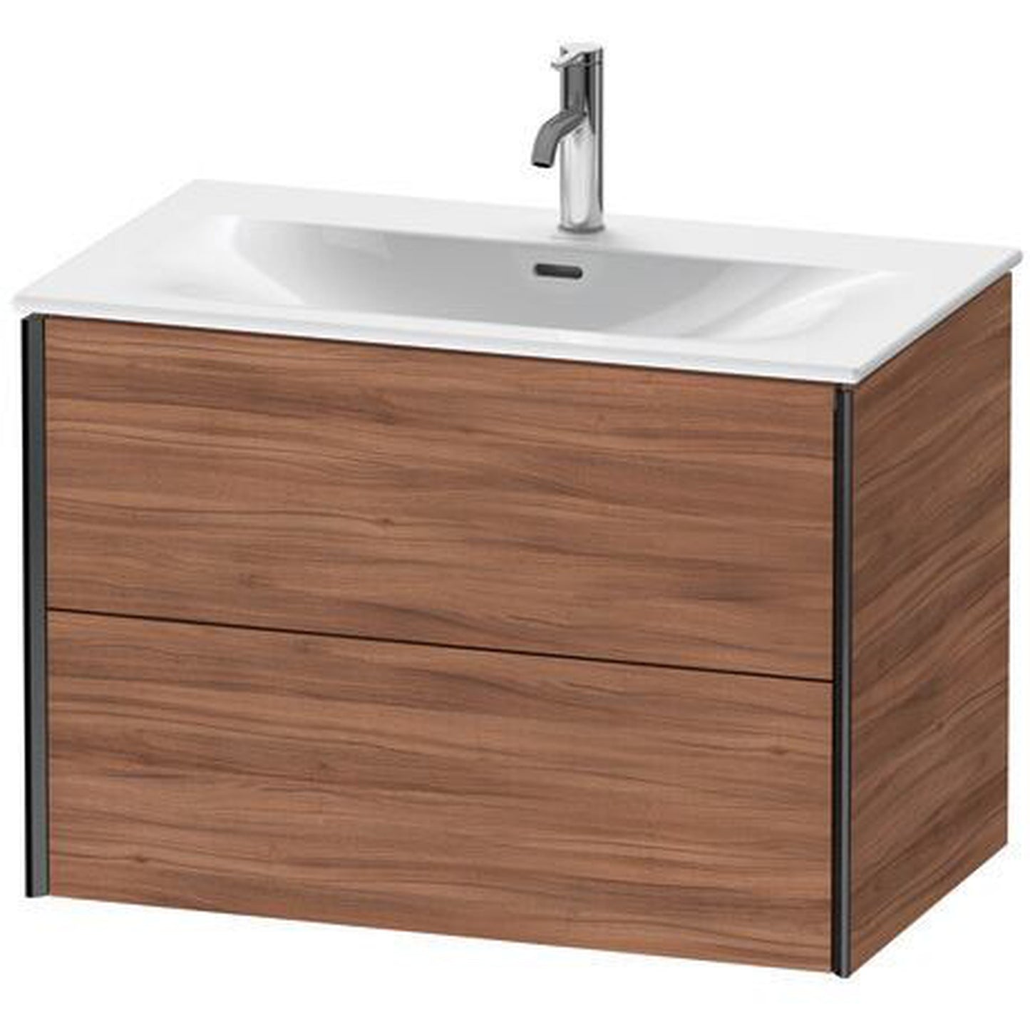 Duravit Xviu 32" x 22" x 19" Two Drawer Wall-Mount Vanity Unit, Natural Walnut (XV41340B279)