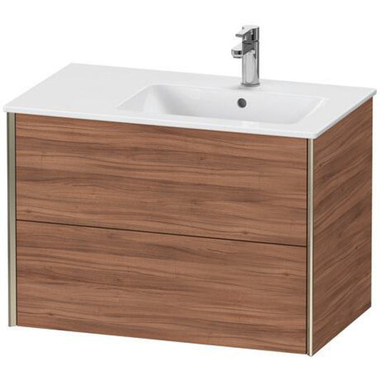 Duravit Xviu 32" x 22" x 19" Two Drawer Wall-Mount Vanity Unit, Natural Walnut (XV41590B179)