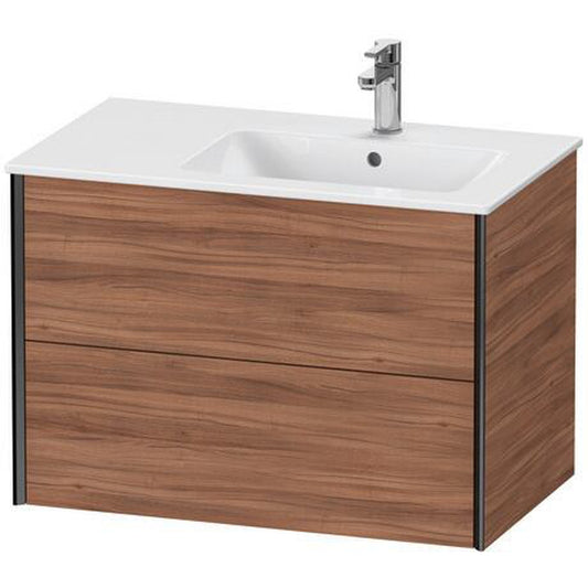 Duravit Xviu 32" x 22" x 19" Two Drawer Wall-Mount Vanity Unit, Natural Walnut (XV41590B279)