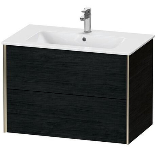 Duravit Xviu 32" x 22" x 19" Two Drawer Wall-Mount Vanity Unit, Oak Black (XV41260B116)