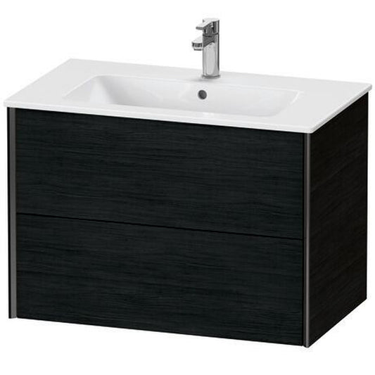 Duravit Xviu 32" x 22" x 19" Two Drawer Wall-Mount Vanity Unit, Oak Black (XV41260B216)