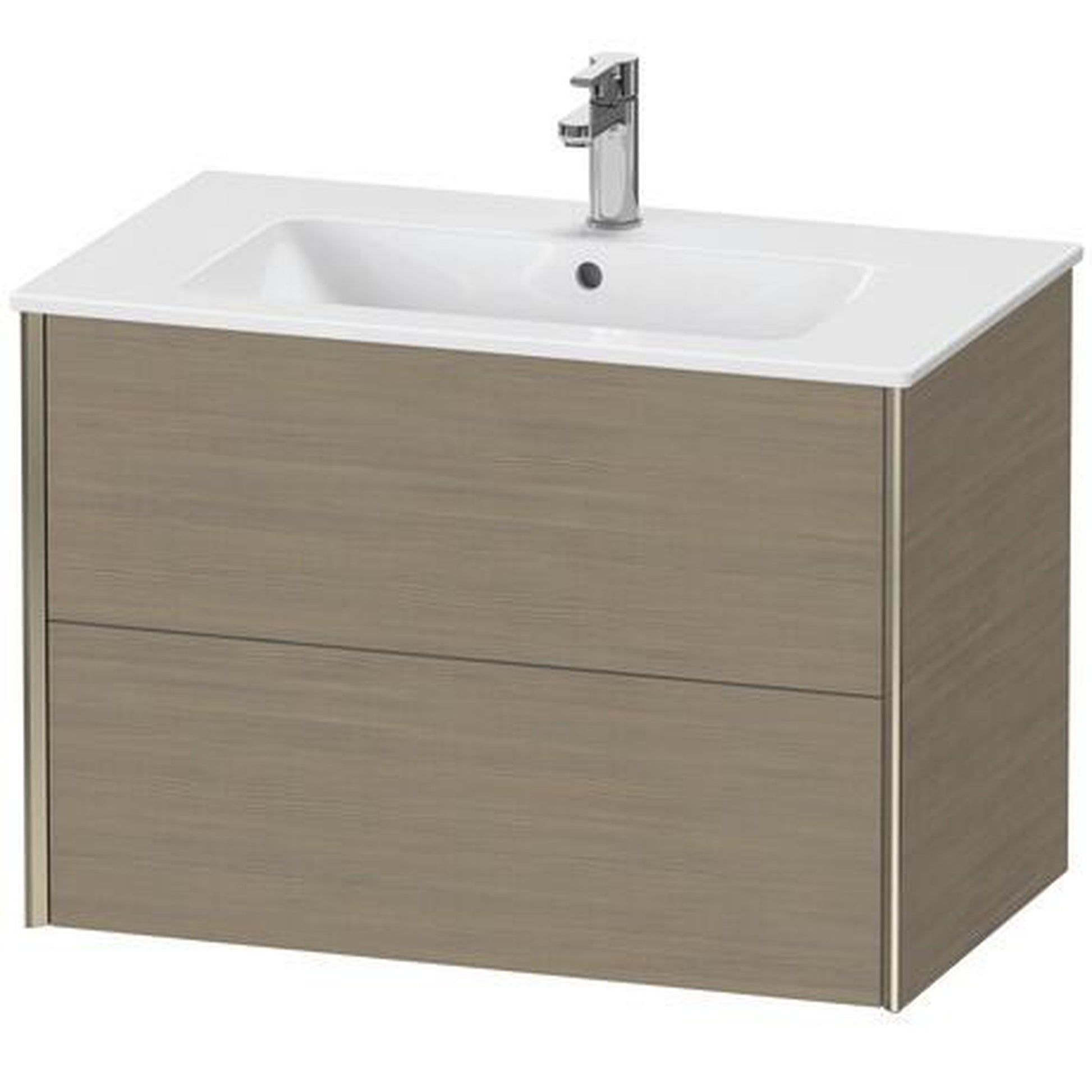 Duravit Xviu 32" x 22" x 19" Two Drawer Wall-Mount Vanity Unit, Oak Terra (XV41260B135)