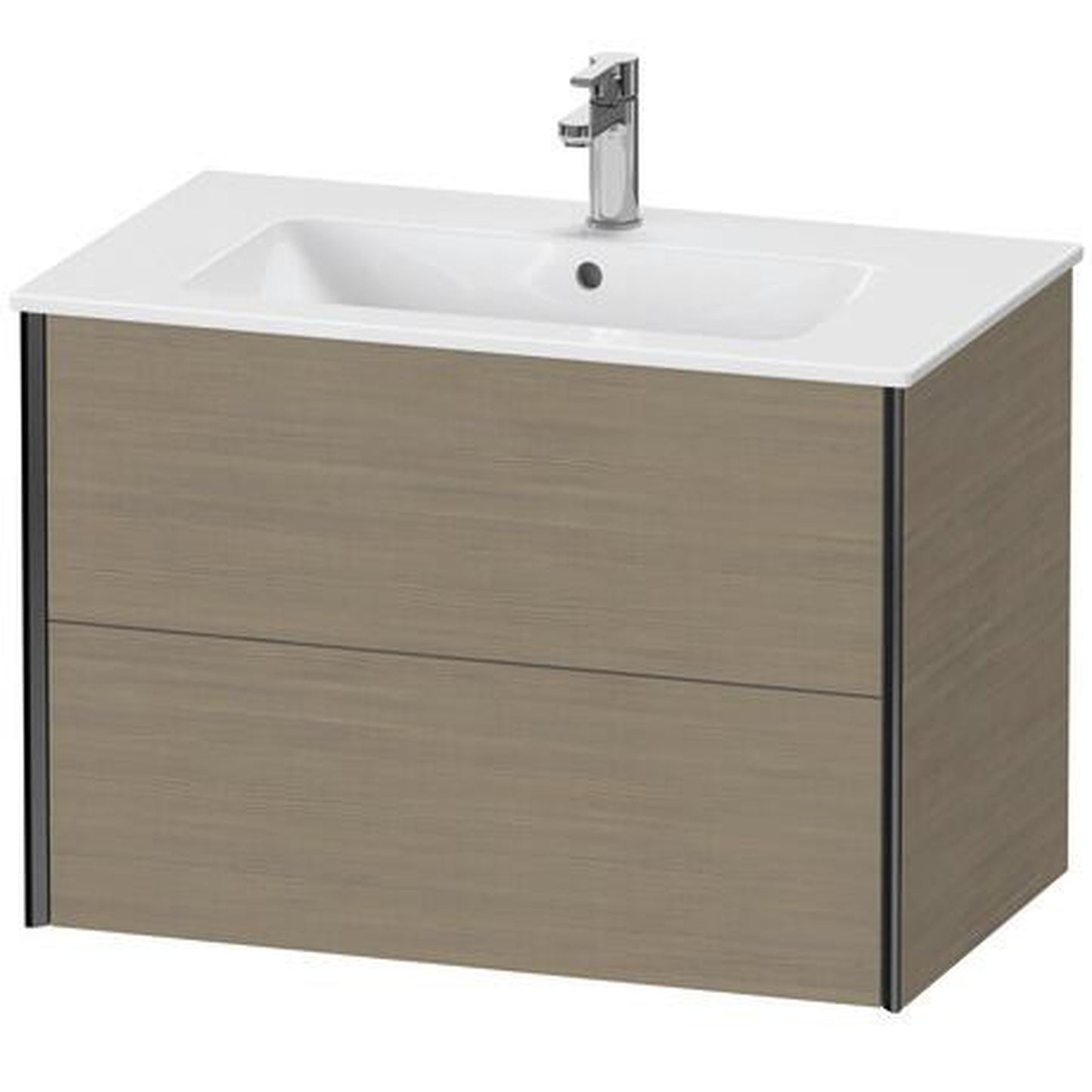 Duravit Xviu 32" x 22" x 19" Two Drawer Wall-Mount Vanity Unit, Oak Terra (XV41260B235)