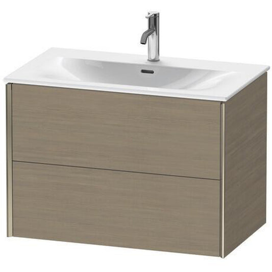 Duravit Xviu 32" x 22" x 19" Two Drawer Wall-Mount Vanity Unit, Oak Terra (XV41340B135)