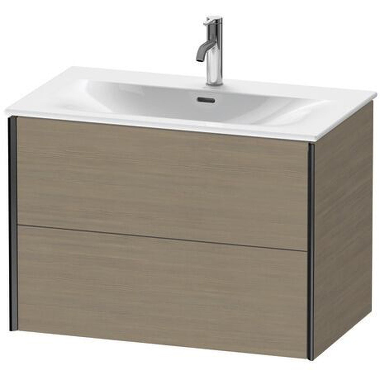 Duravit Xviu 32" x 22" x 19" Two Drawer Wall-Mount Vanity Unit, Oak Terra (XV41340B235)