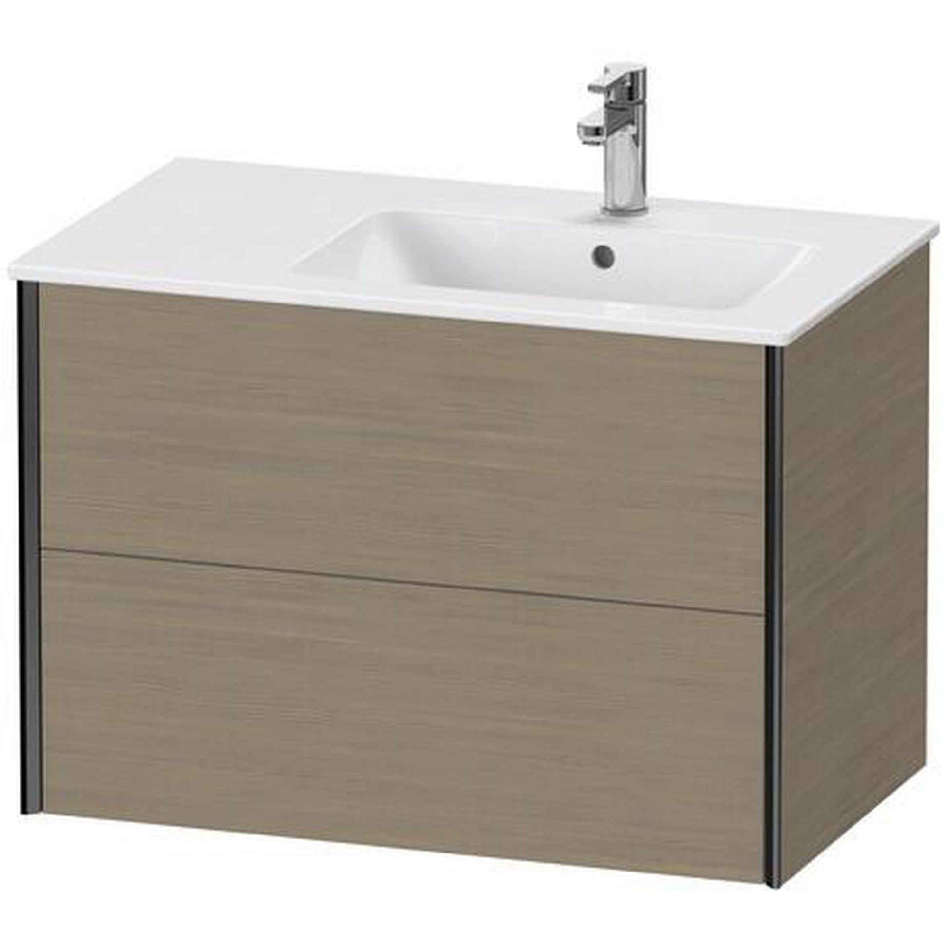 Duravit Xviu 32" x 22" x 19" Two Drawer Wall-Mount Vanity Unit, Oak Terra (XV41590B235)