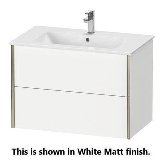 Duravit Xviu 32" x 22" x 19" Two Drawer Wall-Mount Vanity Unit, Stone Blue High Gloss Lacquer (XV41260B247)