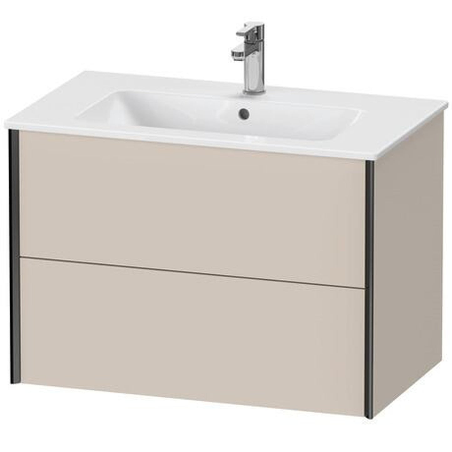 Duravit Xviu 32" x 22" x 19" Two Drawer Wall-Mount Vanity Unit, Taupe Matt (XV41260B291)