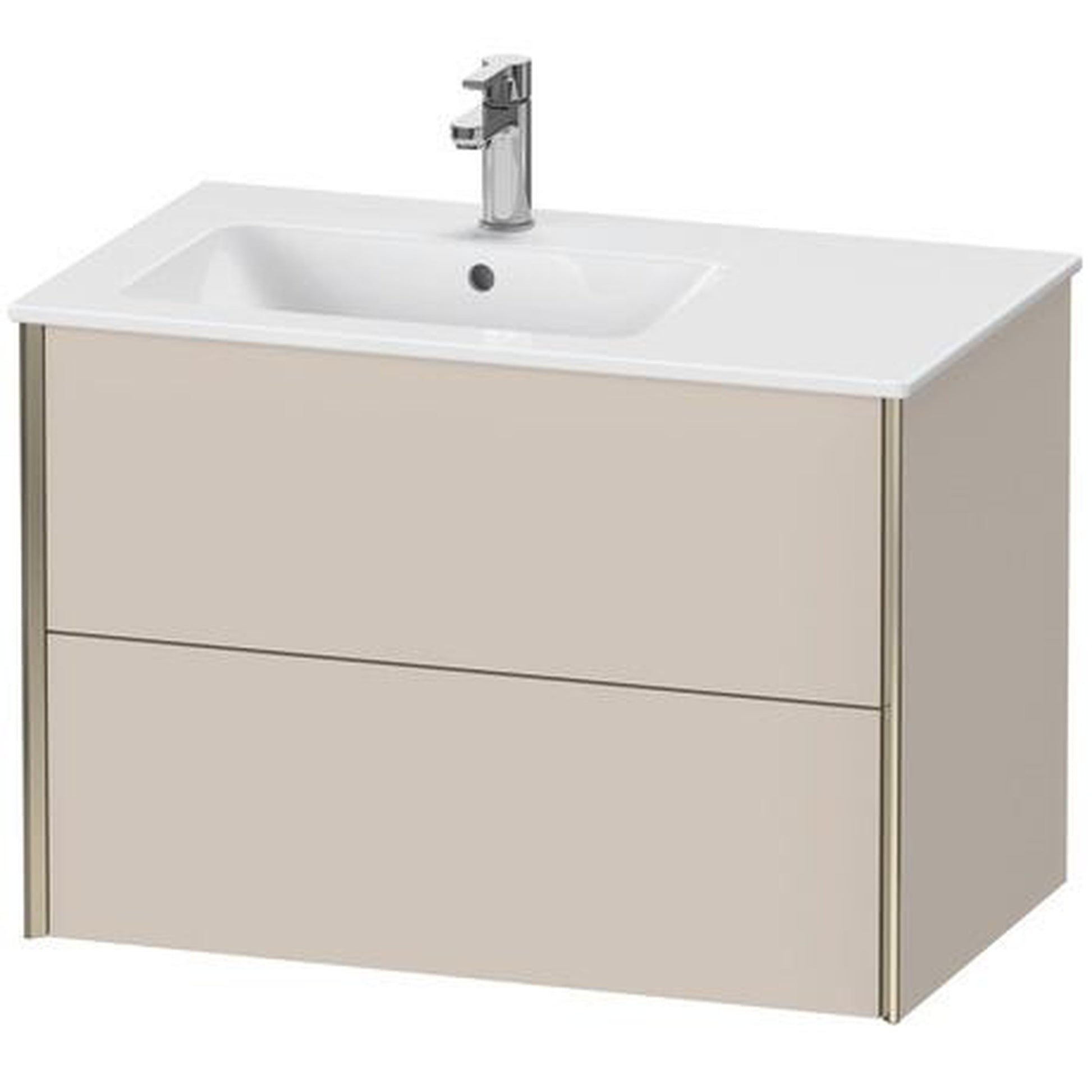 Duravit Xviu 32" x 22" x 19" Two Drawer Wall-Mount Vanity Unit, Taupe Matt (XV41580B191)