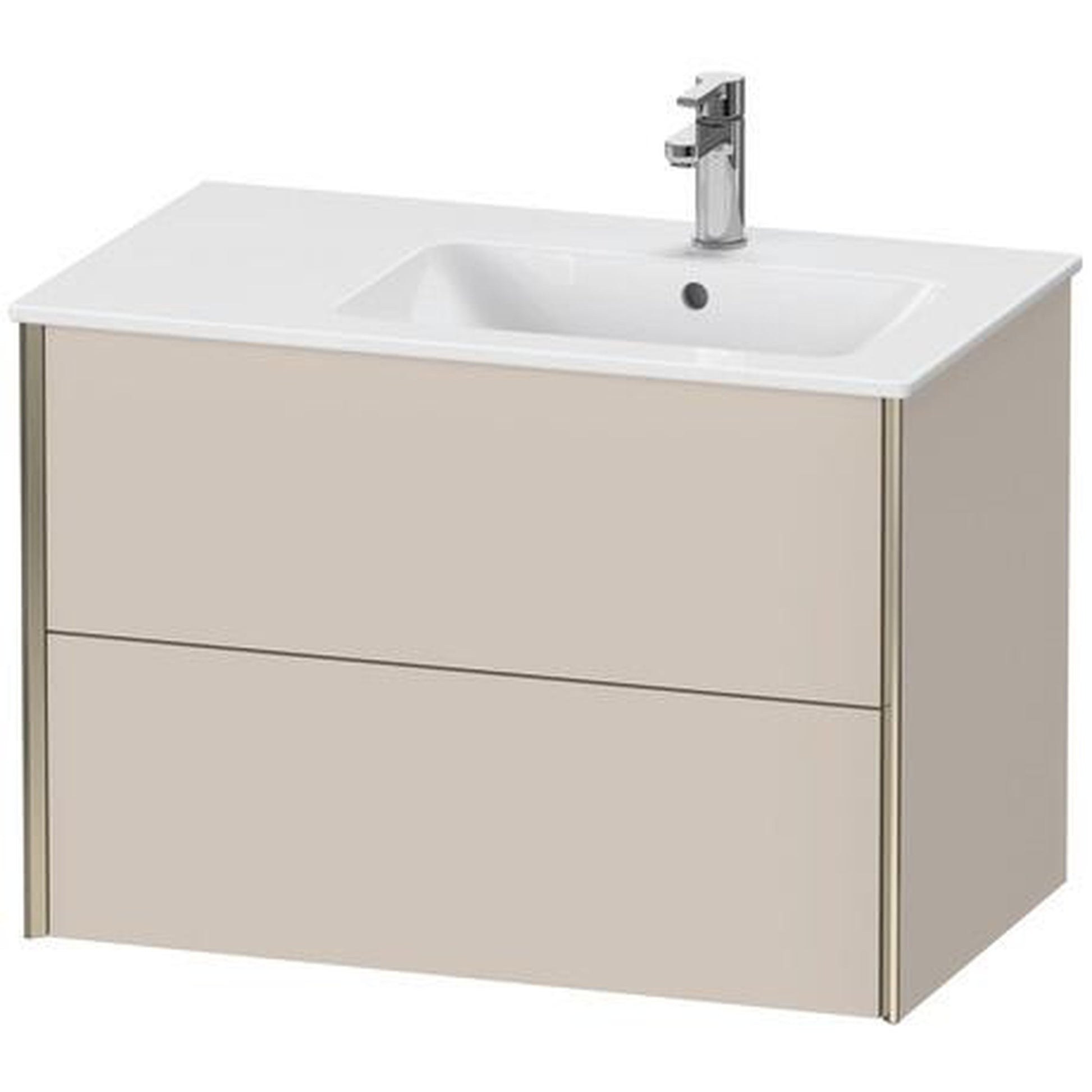 Duravit Xviu 32" x 22" x 19" Two Drawer Wall-Mount Vanity Unit, Taupe Matt (XV41590B191)