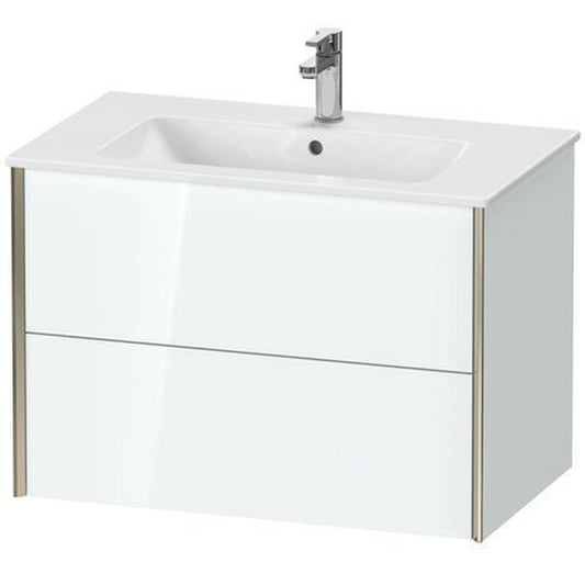 Duravit Xviu 32" x 22" x 19" Two Drawer Wall-Mount Vanity Unit, White High Gloss Lacquer (XV41260B185)