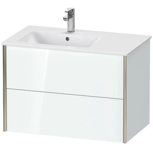 Duravit Xviu 32" x 22" x 19" Two Drawer Wall-Mount Vanity Unit, White High Gloss Lacquer (XV41580B185)