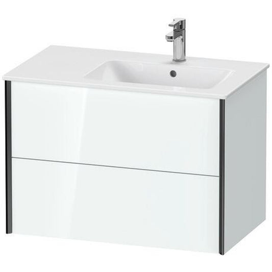 Duravit Xviu 32" x 22" x 19" Two Drawer Wall-Mount Vanity Unit, White High Gloss Lacquer (XV41590B285)