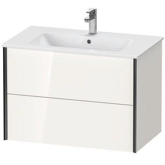 Duravit Xviu 32" x 22" x 19" Two Drawer Wall-Mount Vanity Unit, White High Gloss (XV41260B222)